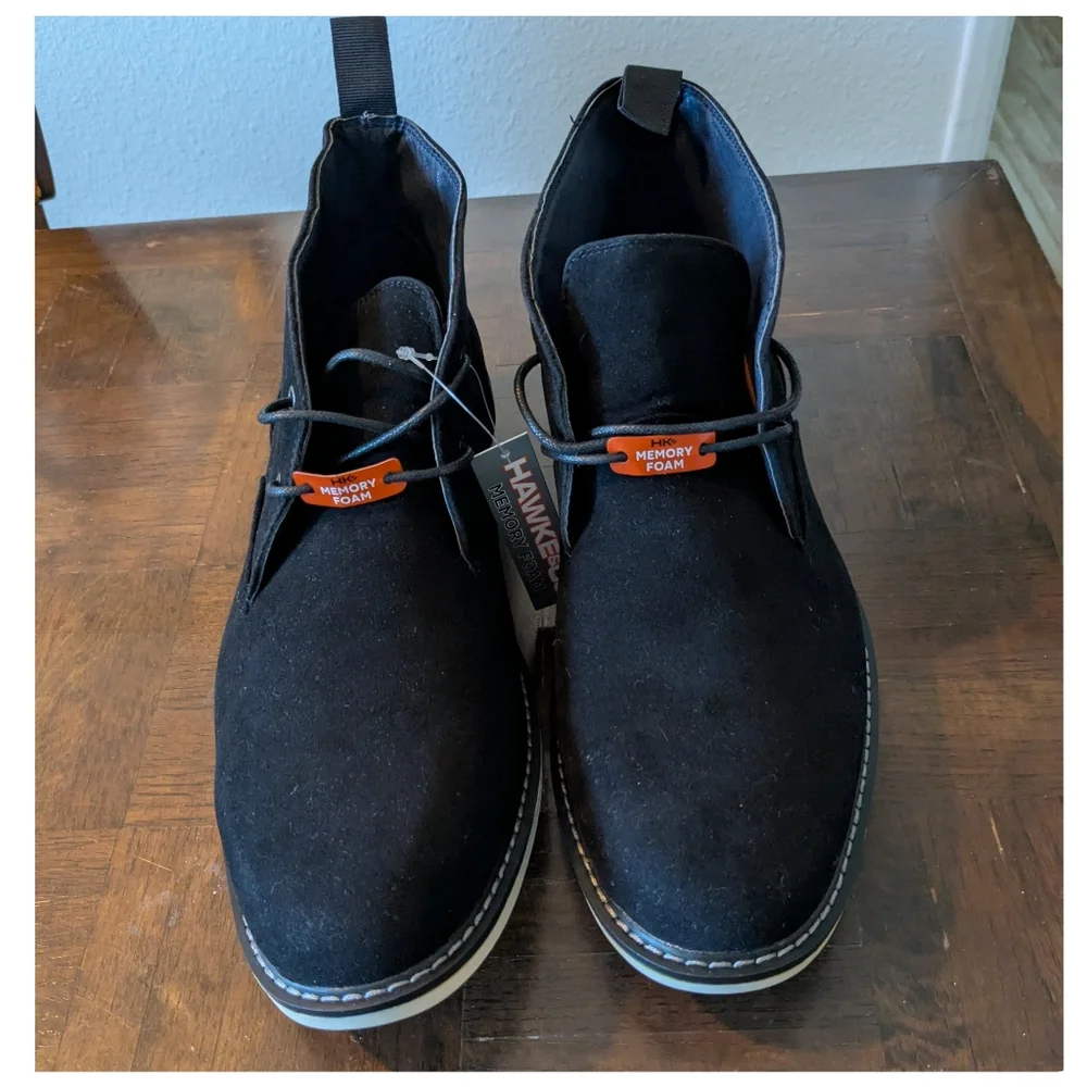 NIB Hawke & Co Mojave Men's Black Suede Chukka Boots Sz. 11